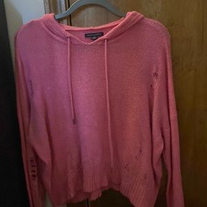 american eagle pink crop top sweater
